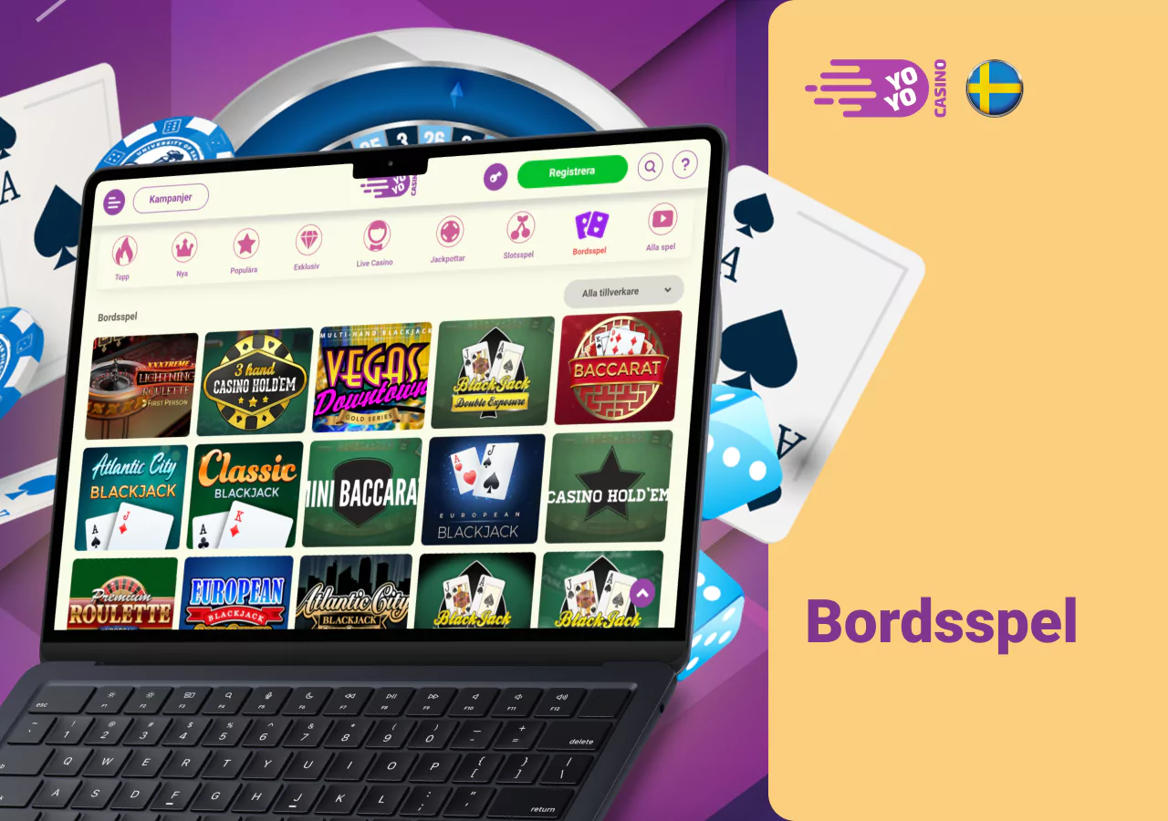 Spännande bordsspel på YoYo Casino