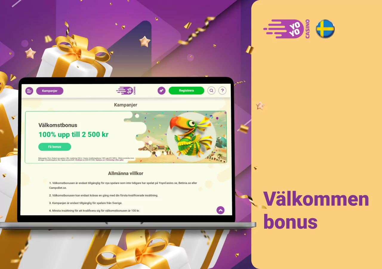 Välkomstbonus för nya kasinospelare