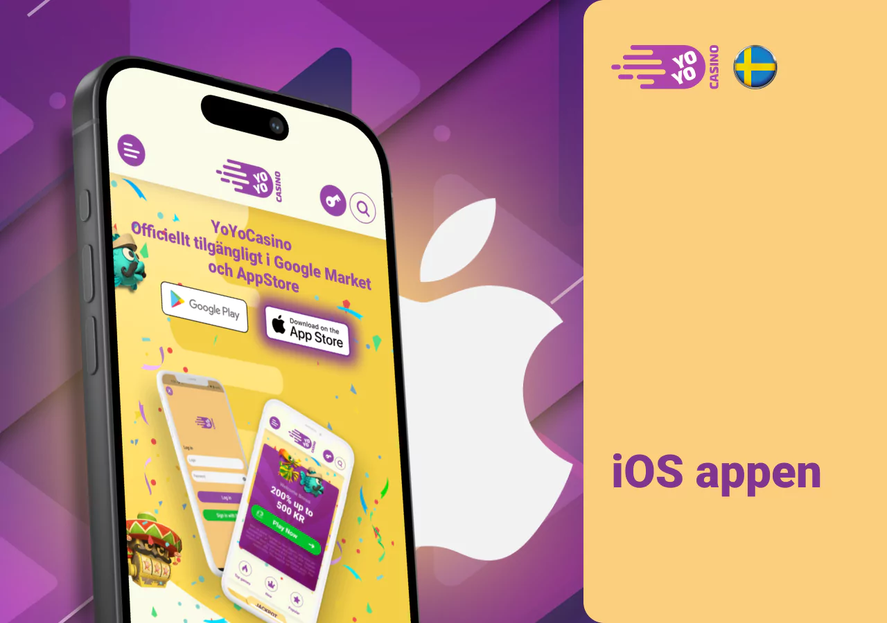 YoYo Casino mobilapp på iOS